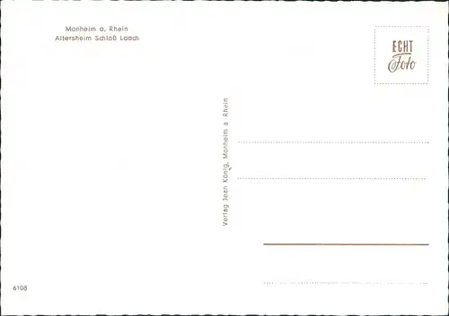 Ansichtskarte Monheim am Rhein Altersheim Schloß Laach 1965