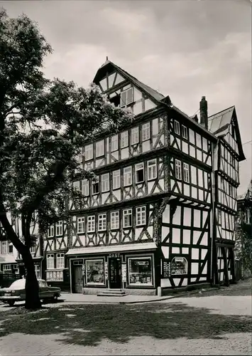 Ansichtskarte Herborn Straßen Partie Kornmark Bast `sche Haus Geschäft 1960