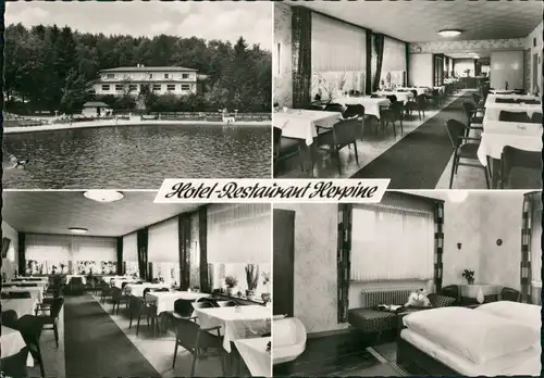 Halver Hotel Restaurant am Freibad Herpine im Sauerland 4 Ansichten 1960