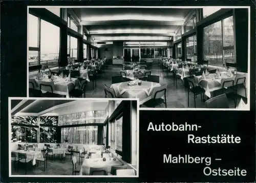 Mahlberg Autobahn-Raststätte 7631 Mahlberg-Ost Innenansichten 1960