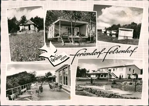 Gerolstein Feriendorf Felsenhof Eifel Mehrbild-AK 5 Echtfoto-Ansichten 1963