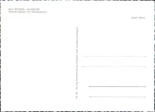 Ansichtskarte Bad Sooden-Bad Sooden-Allendorf Rhenanusplatz 1963