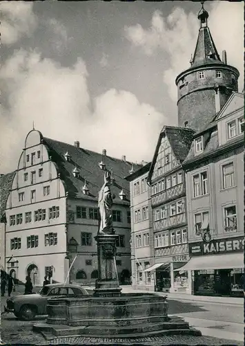 Ansichtskarte Kitzingen Marktplatz, Kaisres - Auto 1968