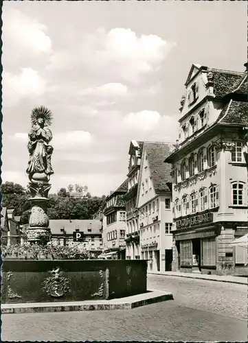 Ansichtskarte Schwäbisch Gmünd Markt - Lederwaren 1964