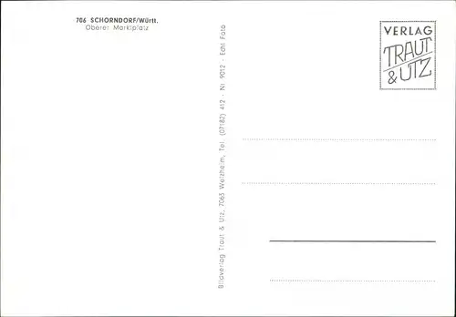 Ansichtskarte Schorndorf Marktplatz Auros NWZ 1963