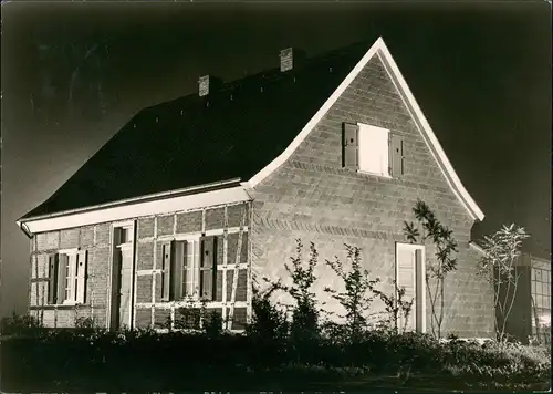 Essen (Ruhr) Ansicht bei Abend: Stammhaus Krupp (1943 zerstört) 1961