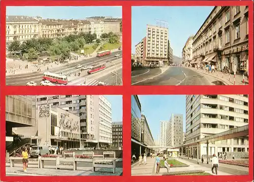 Postcard Warschau Warszawa Stadtteilansichten 1973