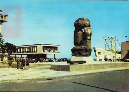 Gotenhafen (Gdingen) Gdynia   Hafen und Denkmal "Monumente des Meeres" 1966