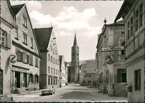 Ansichtskarte Weißenhorn Straßenpartie - Geschäfte 1966