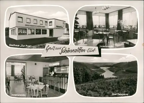 Ansichtskarte Schöneseiffen Gasthaus zur Post - Innen 1968