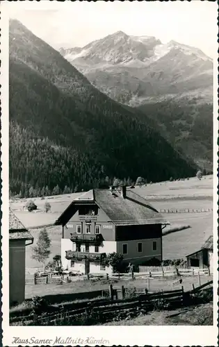 Mallnitz Echtfoto-AK Kärnten mit Haus SAMER Pension Unterkunft 1961 Privatfoto