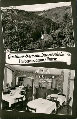 Oppenhausen (Hunsrück) Gasthaus Pension Tannenheim Ehrbachklamm Hunsrück 1974