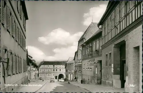 Hofheim Grüne Marktstrasse, Kneipe Gastwirtschaft, Autos, Unterfranken 1955/1959