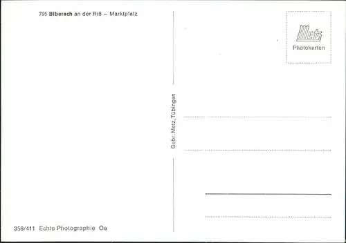 Ansichtskarte Biberach an der Riß Marktplatz - Markttreiben 1963