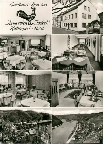 Ansichtskarte Hatzenport MB Gasthaus Pension ZUm roten Jockel Innen 1964