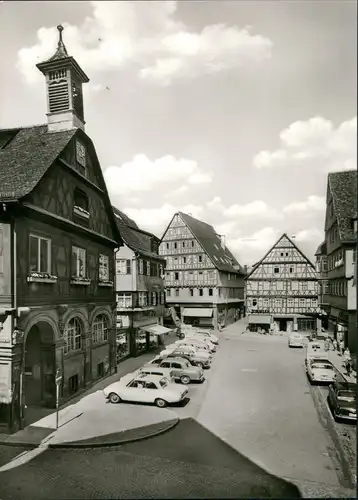 Ansichtskarte Waiblingen Marktplatz Autos 1963