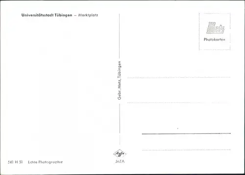 Ansichtskarte Tübingen Marktplatz, Geschäfte Autos 1967