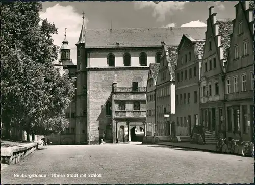 Ansichtskarte Neuburg (Donau) Obere Stadt mit Schloß 1963