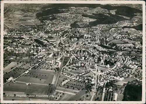 Ansichtskarte Frauenfeld Luftbild aus großer Höhe 1949