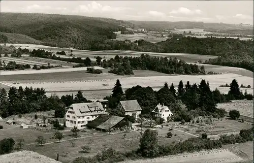 Ansichtskarte Erbstetten-Ehingen (Donau) Luftbild Schullandheim Vogelhof 1956