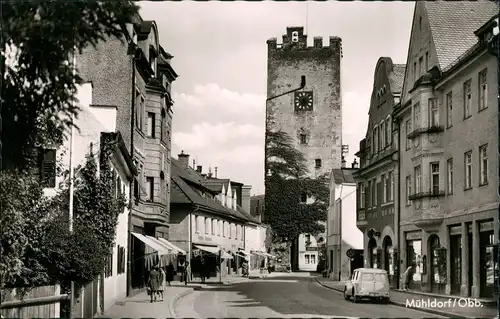Ansichtskarte Mühldorf am Inn Straßenpartie 1963