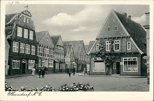 Ansichtskarte Otterndorf Straßenpartie - Geschäft 1955