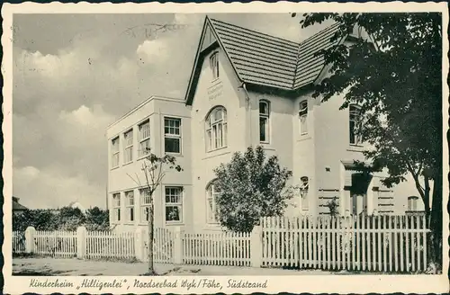 Ansichtskarte Wyk (Föhr) Kinderheim Hilliglei 1938