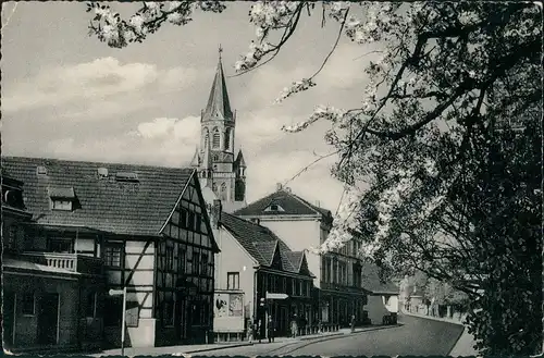 Ansichtskarte Letmathe-Iserlohn Straßenpartie 1957