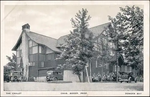 Postcard Thiensville Wisconsin The Chalet Donges Bay 1928
