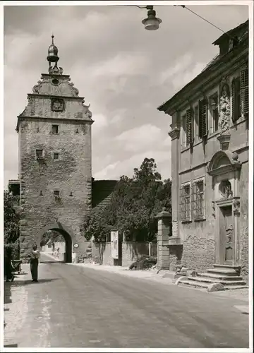 Ansichtskarte Frickenhausen Straßenpartie am Tor 1959