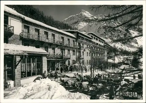 Cartoline Meran Merano Grand Hotel im Winter 1953