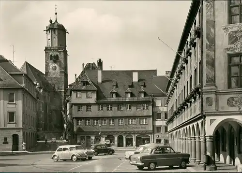 Ansichtskarte Memmingen Marktplatz - VW Käfer 1962