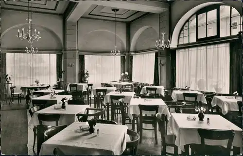 Ansichtskarte Darmstadt HOTEL POST - Saal, am Hauptbahnhof 1957