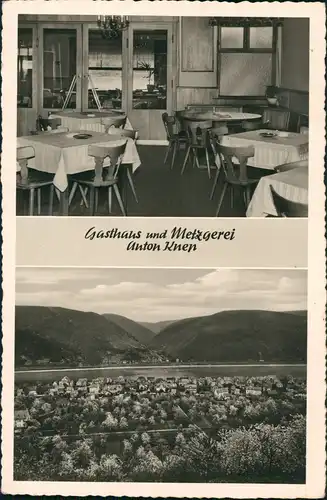 Ansichtskarte Oberspay-Spay Gasthaus und Metzgerei Anton Knep. 1951