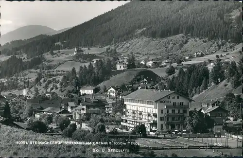 Ansichtskarte Steinach (Brenner) Steinacherhof Hotel Brenner Panorama 1960