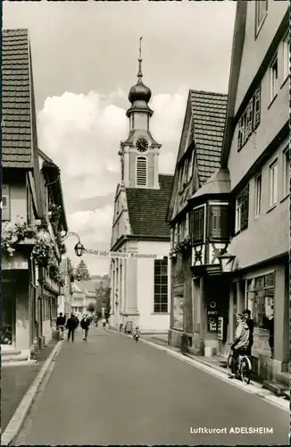 Ansichtskarte Adelsheim Straßenpartie - Werbung Schwimmbad 1964