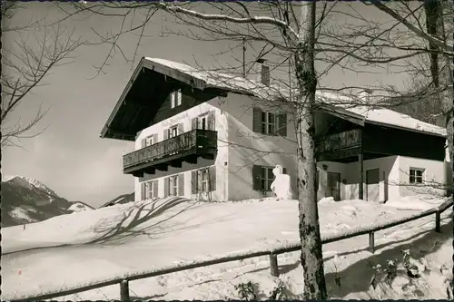 Ruhpolding Partie am Haus WALDFRIEDEN, Unterkunft mit Skihang 1960