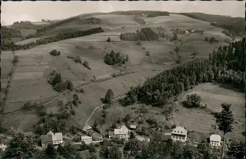 St. Peter Hochschwarzwald Kaffee Weinstube Schuler, Sägendobel Vogelschau 1960