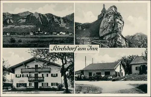 Ansichtskarte Kirchdorf am Inn (Landkreis Rottal-Inn) Gasthaus, Straßen 1938