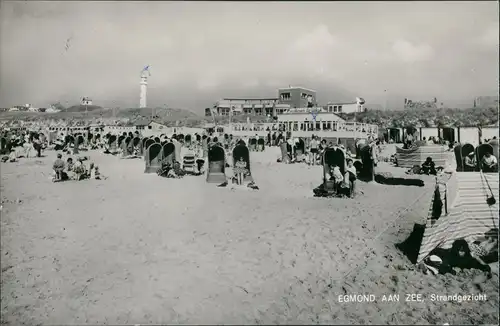Postkaart Egmond Egmond aan Zee Strandpartie - Restaurant 1963