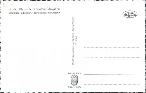 Violau Panorama Blick mit Bruder Klaus-Heim Violau Schwaben 1960