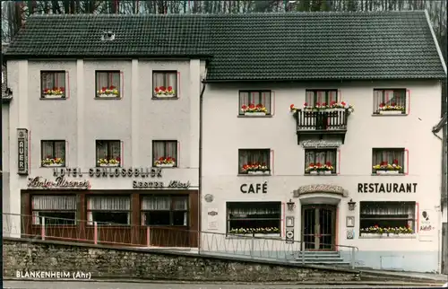 Blankenheim (Ahr) Hotel Café Restaurant Schloßblick Schwanenweyer Poensgen 1960