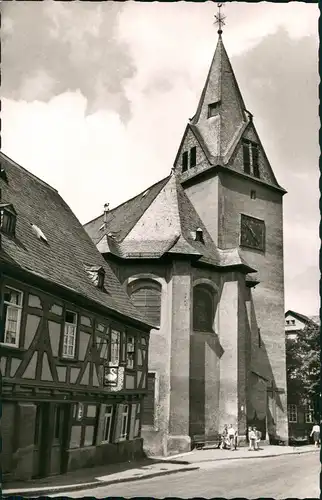 Idstein Unions Kirche, Gasthof Zum Schwan, Personen, Strassen Partie 1960