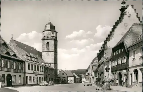 Ansichtskarte Weismain Ansicht Strasse am Marktplatz 1960