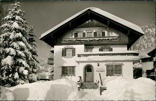 Ansichtskarte Reit im Winkl Hotel Pension Glück im Winkl K. Lehrberger 1968