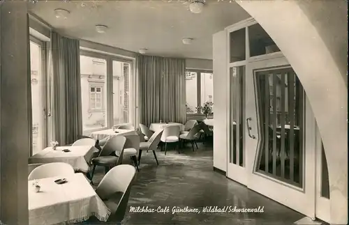 Ansichtskarte Bad Wildbad Milchbar - Café Günthner Innenansicht 1956