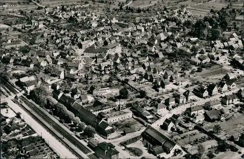 Bad Langenbrücken Luftbilder Überflugkarte Bad Langenbrücken vom Flugzeug  1958