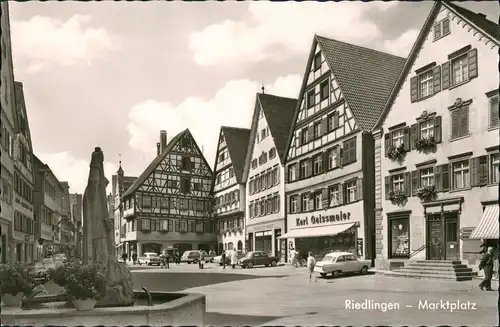 Ansichtskarte Riedlingen Marktplatz 1963