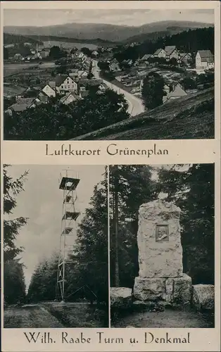 Ansichtskarte Grünenplan-Delligsen 3 Bild: Stadt, Aussichtsturm 1965