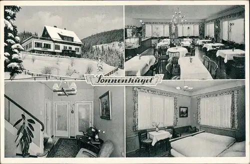 Wildemann (Innerstetal) Gasthaus und Hotel Sonnenhühel innen 1957